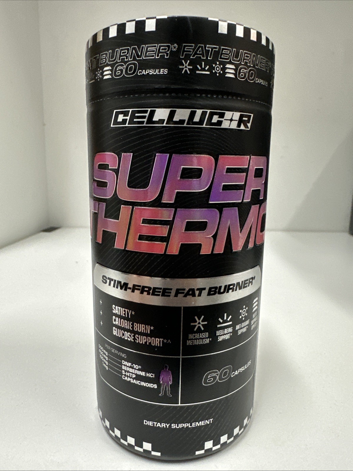 Cellucor Super Thermo Stim-Free Fat Burner 60 Capsules Best By: 09/2026