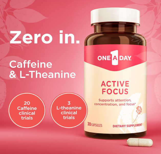 One A Day Brain Supplement for Concentration-Memory-Focus Support-Pack of 2