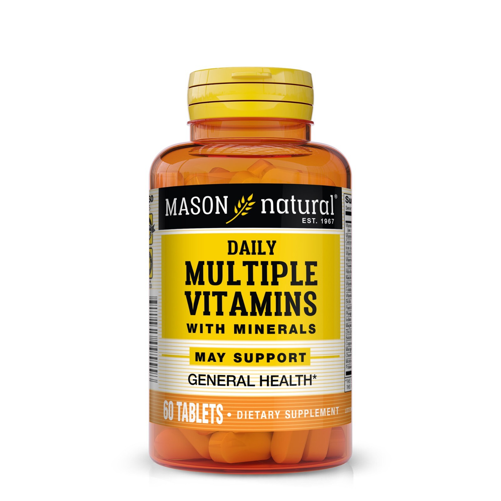 Mason Natural Daily Multiple Vitamins with Minerals – All In One, 60 Tablets