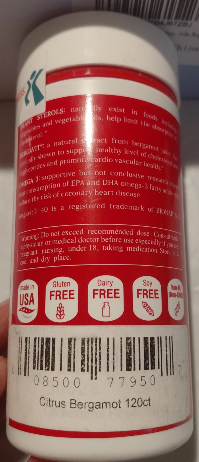 UpNourish Cholesterol Heart Health Supplement 120 Softgels Exp 09/26