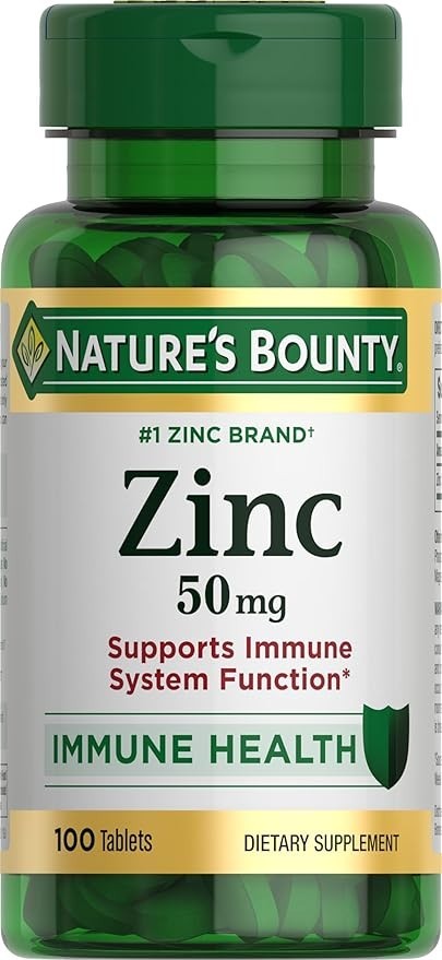 Zinc 50mg Caplets – Supports Immune & Skin Health, Non-GMO, 200 Count