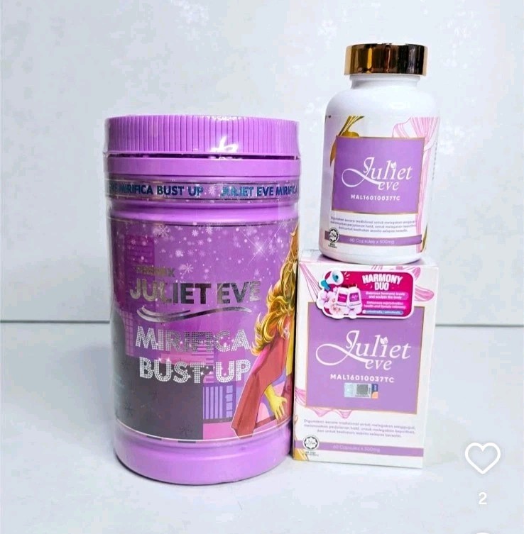 2pc. Duo Satin skinz, Juliet EVE mirifica Bust Up. 800g & Juliet Cap. 60/bottle