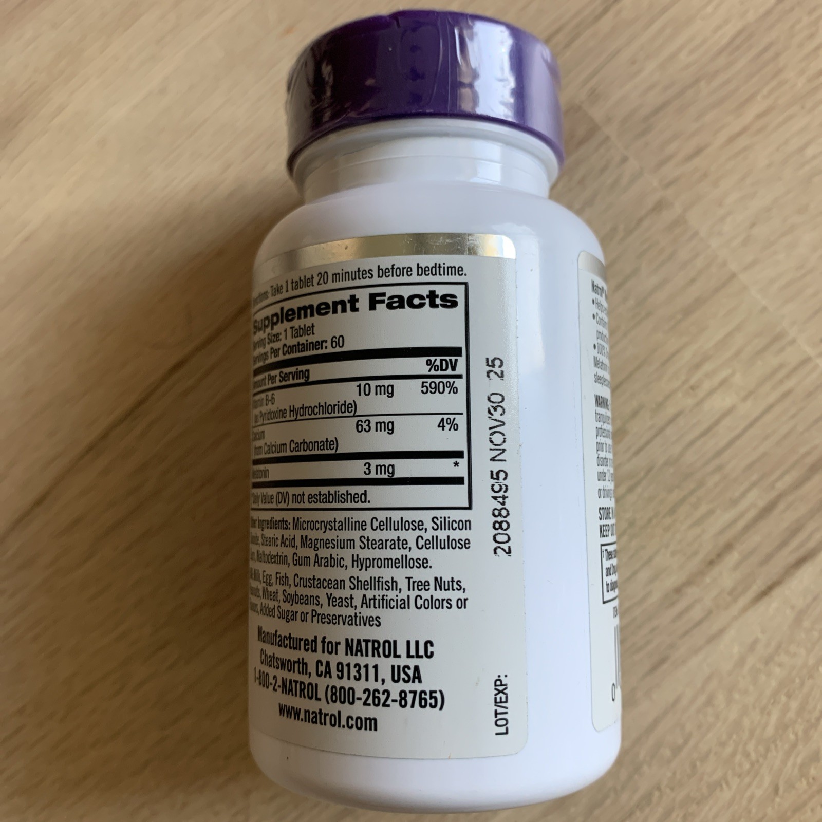 Natrol Melatonin Time Release 3 mg 60 Tablets – ~ Exp 11/30/2025
