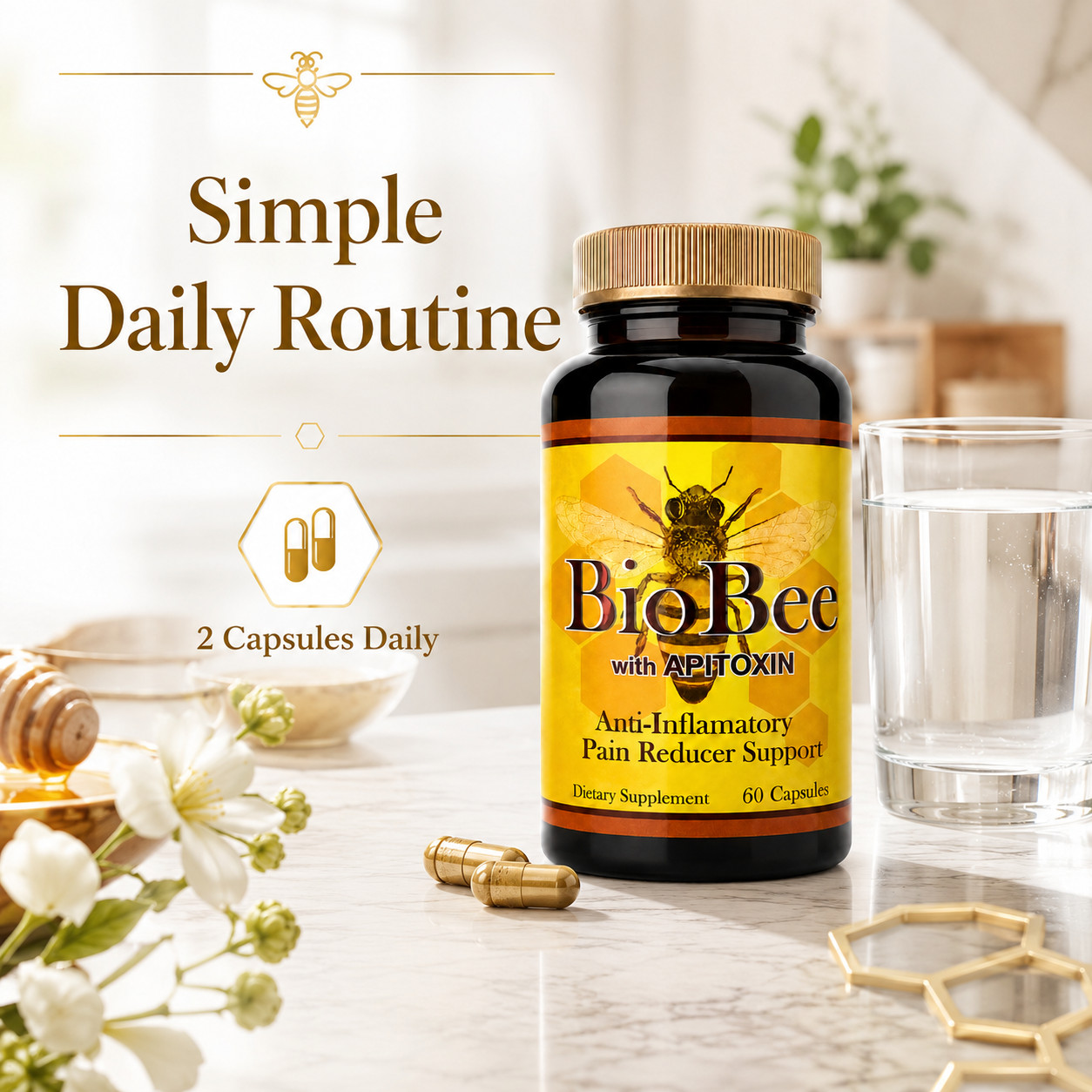 2 BioBee Muscle Joint Relief Arthritis Anti-Inflammatory Bee Therapy Pill 2