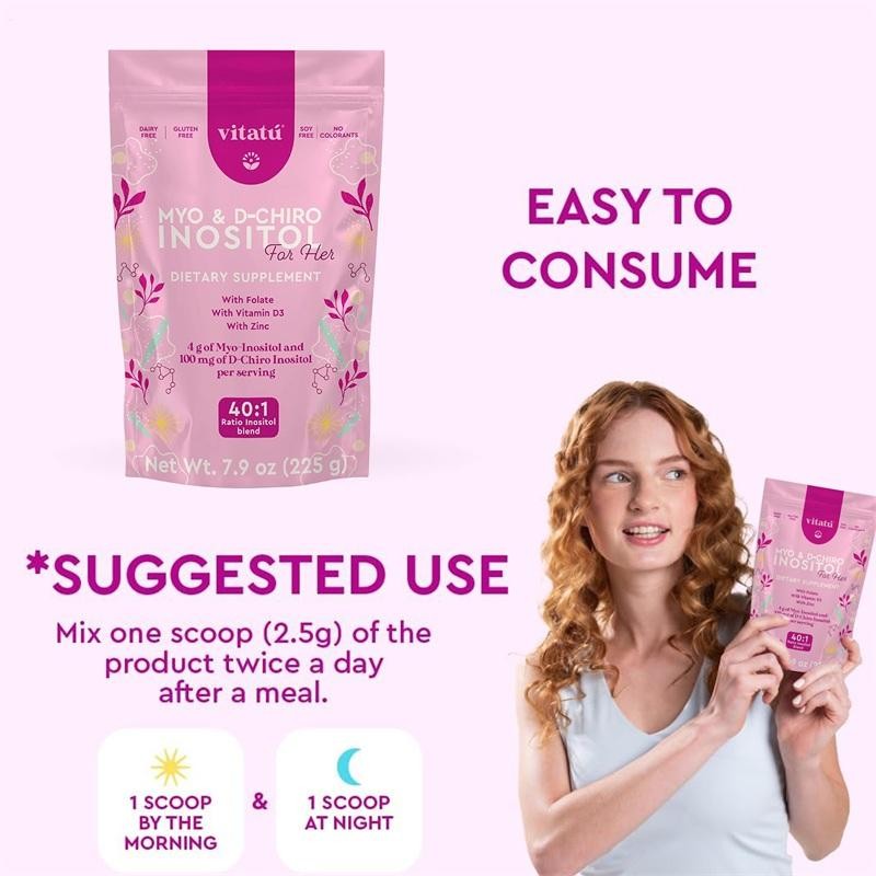 Vitatú | Myo Inositol (4g) & D-Chiro Inositol (1g) Ideal Mix 40:1