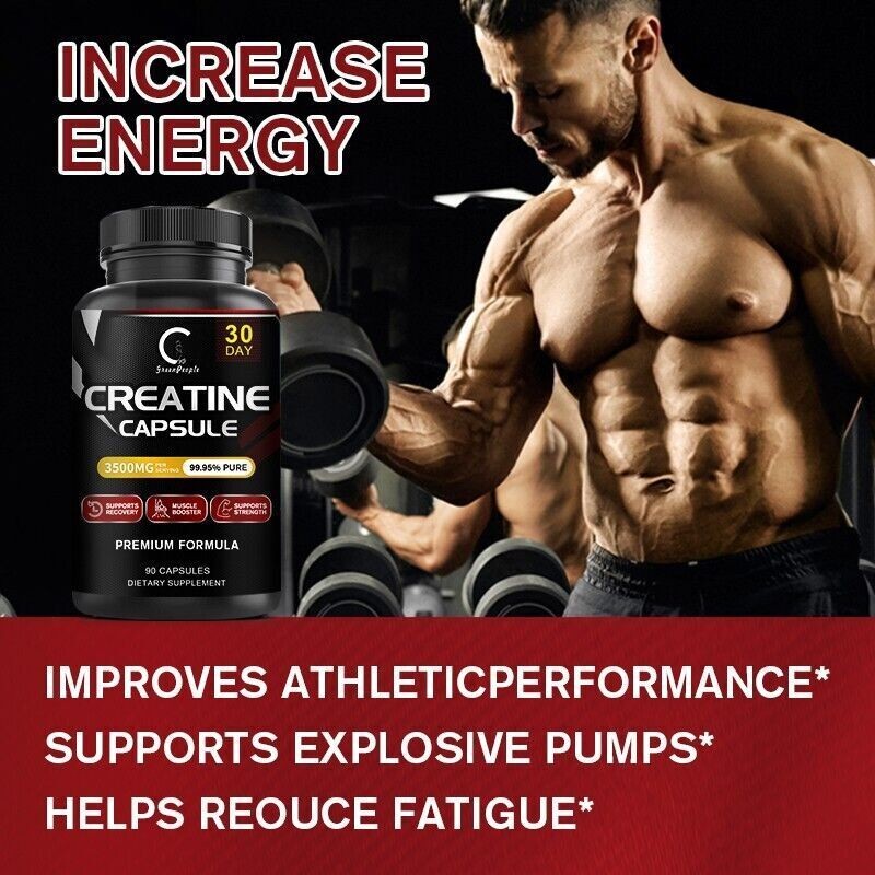 3500mg Creatine Monohydratea Capsules -Support Strength Muscle Booster 90Pcs