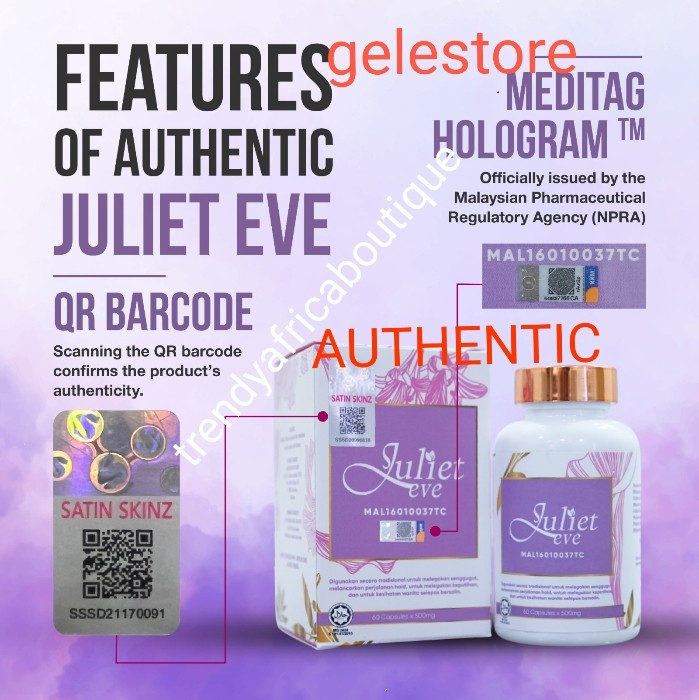 2pc. Duo Satin skinz, Juliet EVE mirifica Bust Up. 800g & Juliet Cap. 60/bottle
