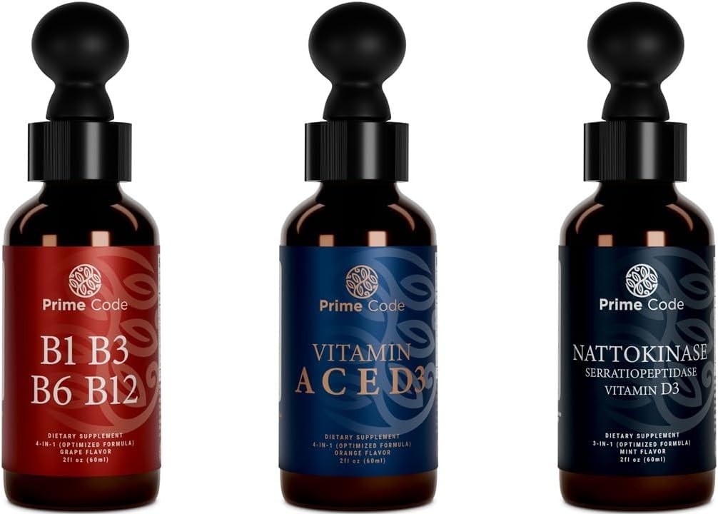 Liquid Vitamin B1 Drops with Vitamin B3 B6&B12,Liquid Vitamin A Supplement for W