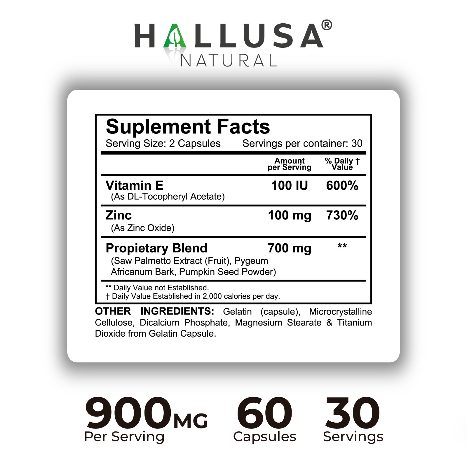 HALLPROST – Inflamed Prostate – Prostatitis – BPH – Urinary Function – 60 Cap