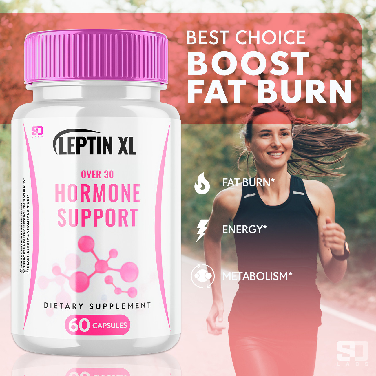 Leptin XL Hormone Support Advanced Vitamin Supplement 60 Capsules