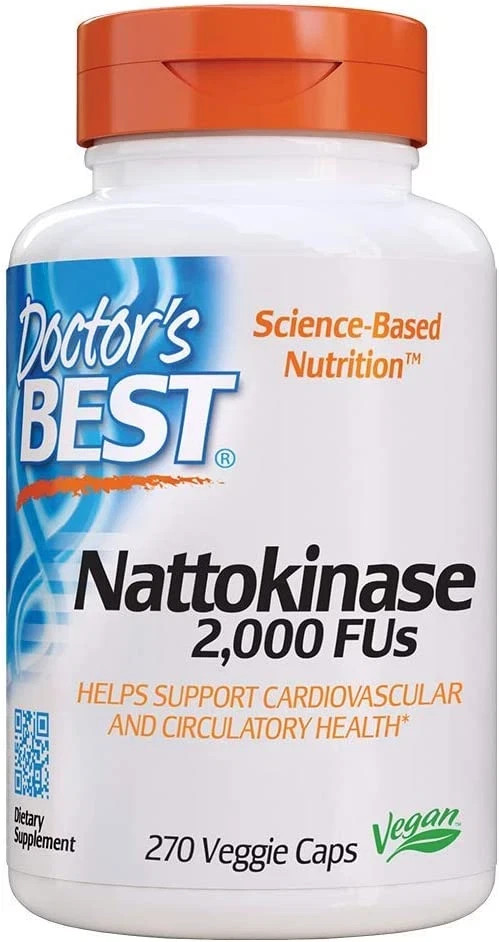 Doctors Best Nattokinase, Non-GMO Vegan, Gluten Free, 270 Veggie Caps exp 9/2026