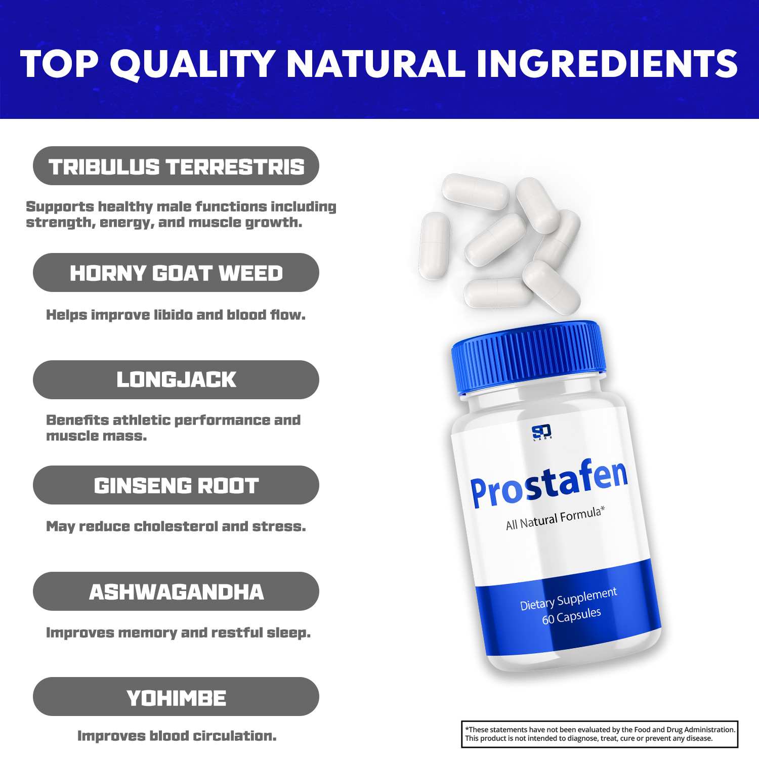 Prostafen – Men’s Wellness, Energy, Vitality, and Muscle Support (3 Pack)