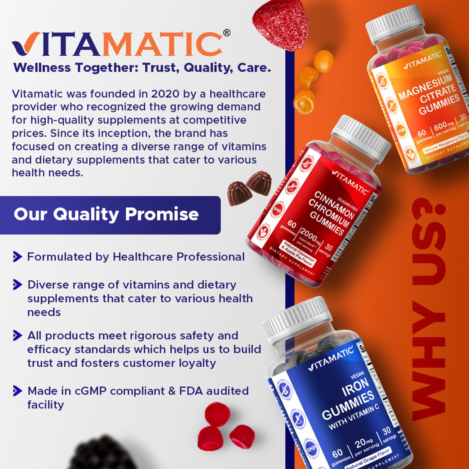 Vitamatic Sugar Free Melatonin 30mg per gummy-60 Servings – 60 Vegetarian Gummy