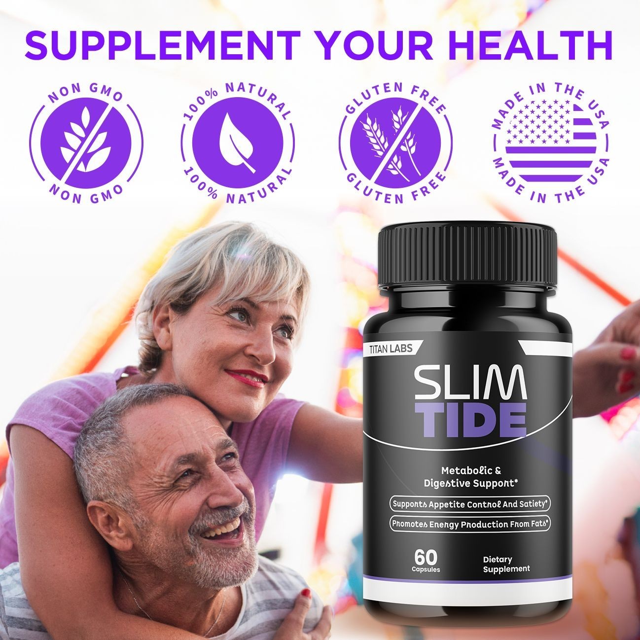 (5 Pack) Slimtide Advanced Energy And Fitness Supplement Slim Tide 300 Capsules