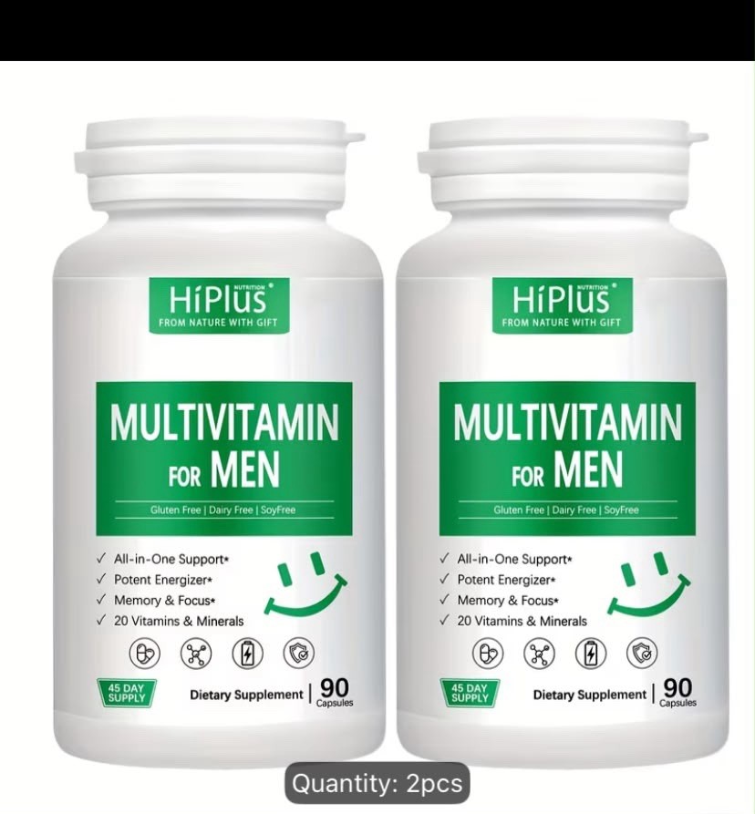 2 Packs HíPlus Men’s Daily & Multi Mineral For Energy Focus 90counts