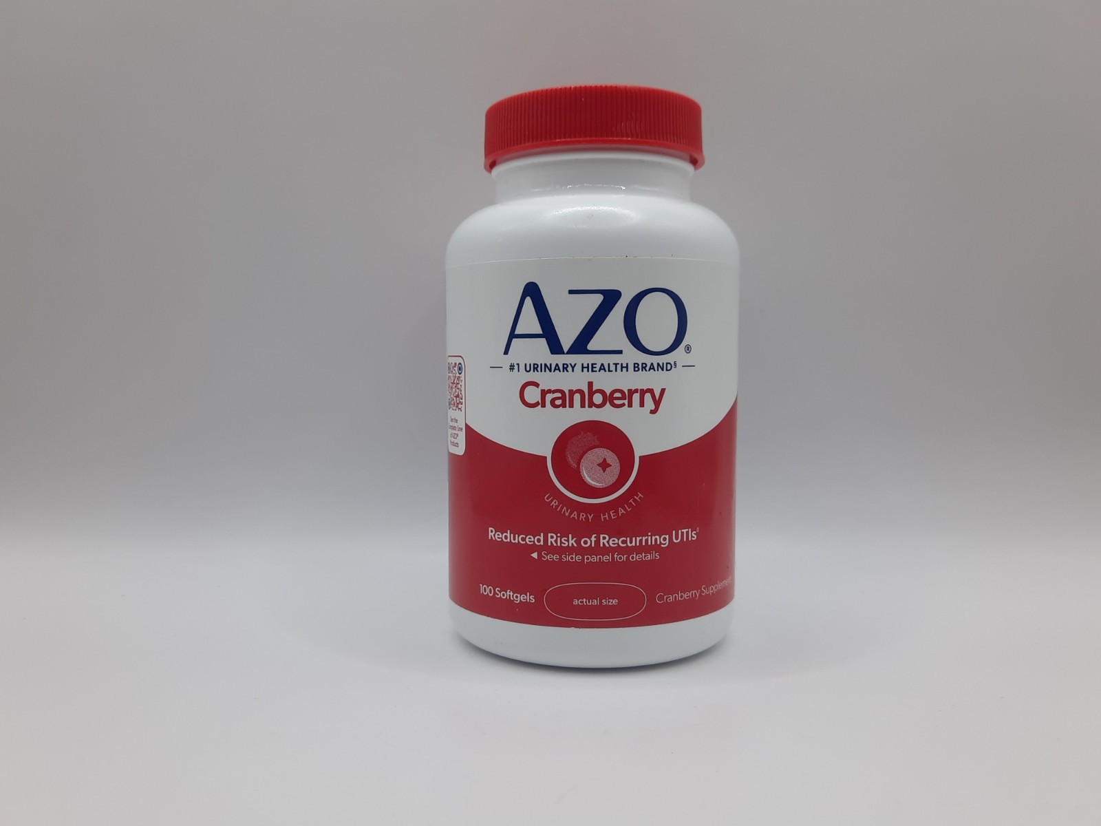 AZO Cranberry Softgels Urinary Tract Health Supplement, 100 Count Exp 09/2027