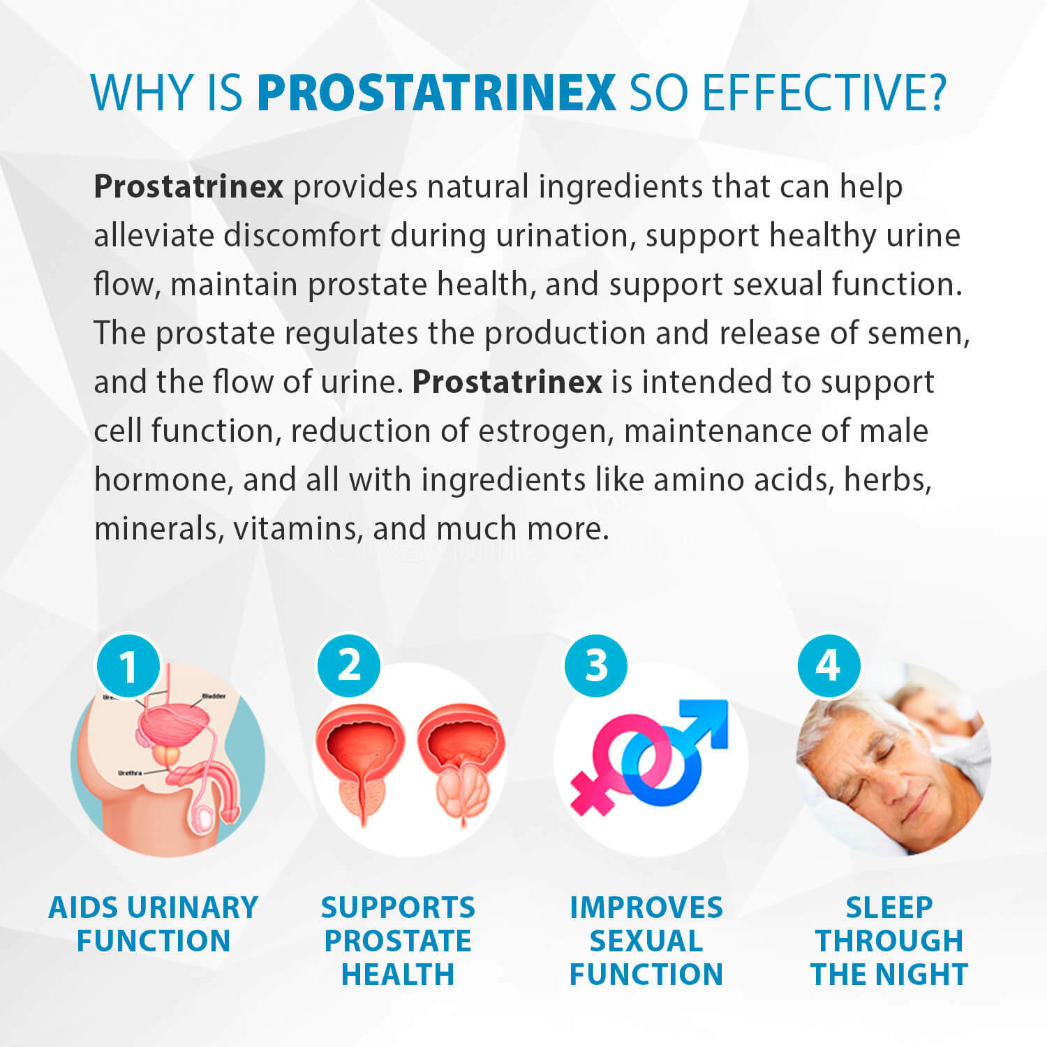 Prostatrinex Prostate Support – 5 Bottles – Official Seller – 100% Natural