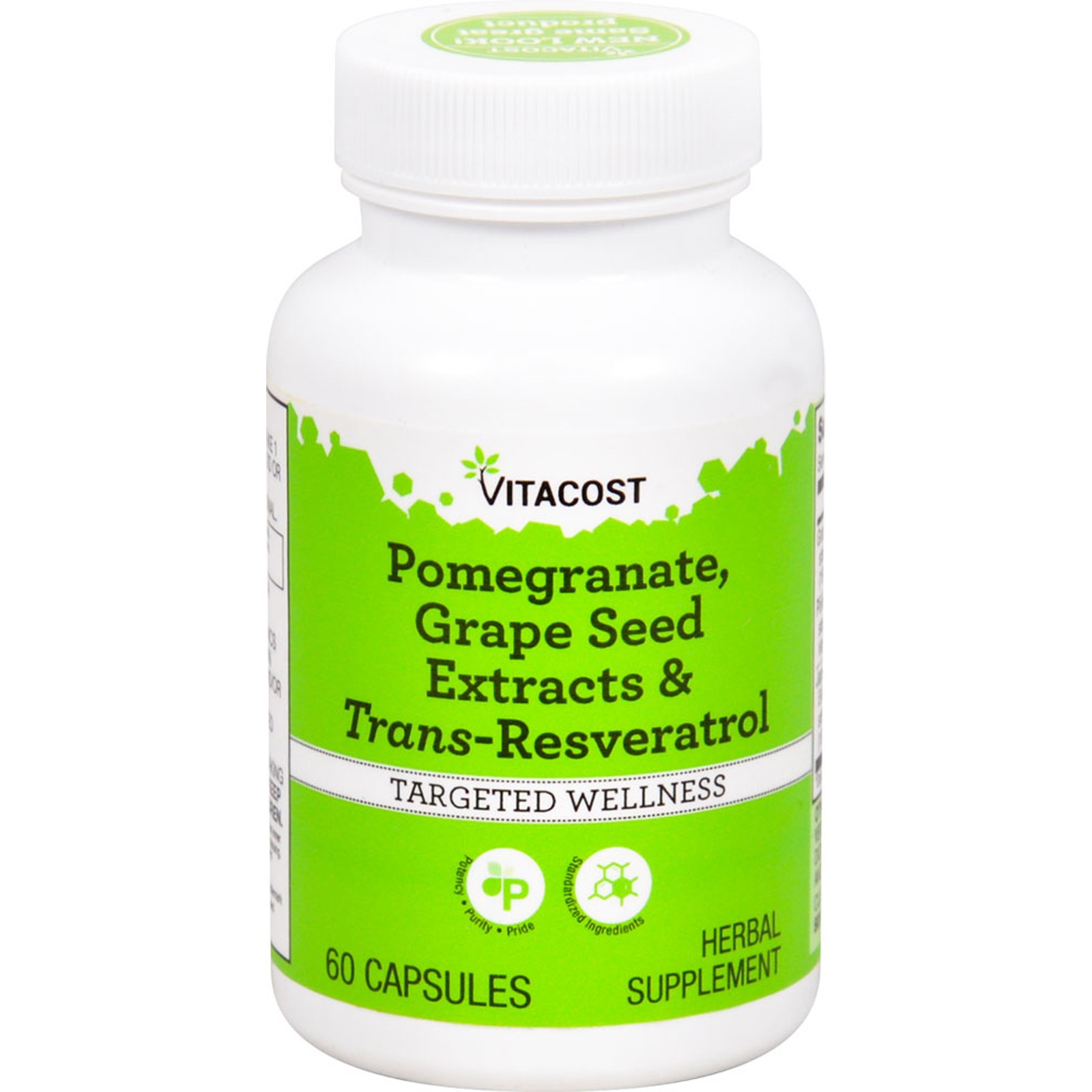 Pomegranate, Grape Seed Extracts & Trans-Resveratrol, 60 Capsules