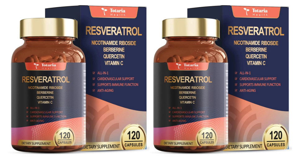 Resveratrol 8000mg Berberine 3000mg 2X120 caps Quercetin/Hawthorn