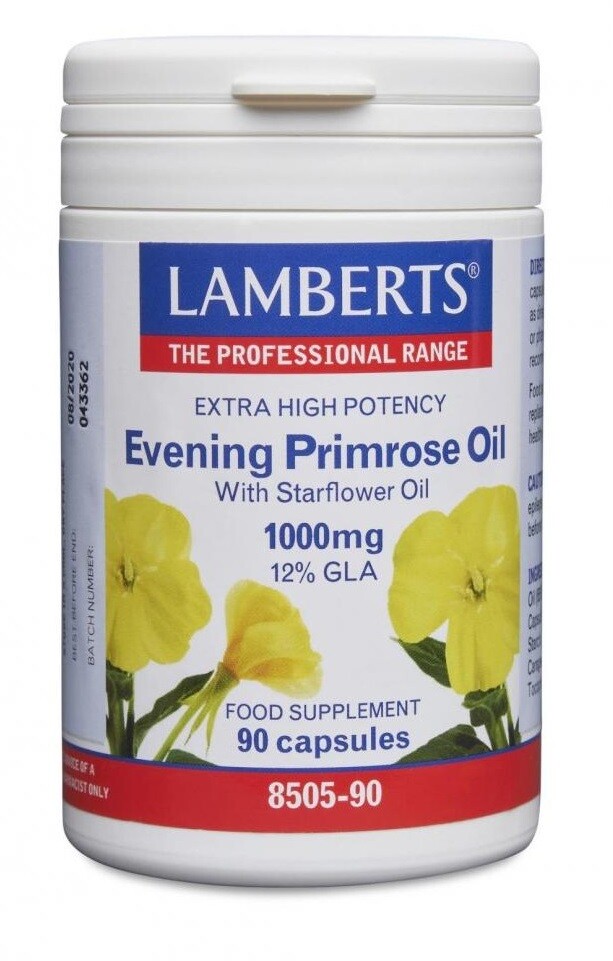 Lamberts Evening Primrose Oil with Starflower Oil 1000mg (90) BBE 05/2028