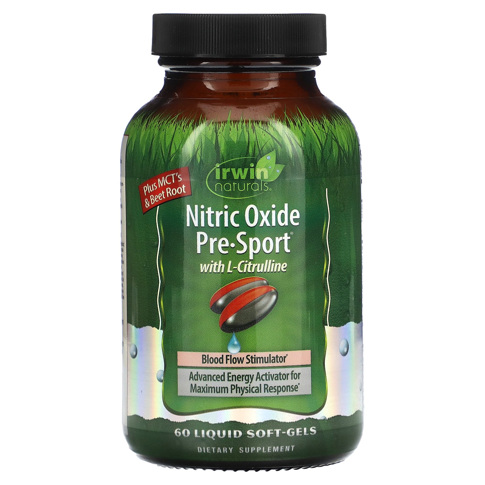 2 X Irwin Naturals, Nitric Oxide Pre-Sport with L-Citrulline, 60 Liquid Soft-Gel