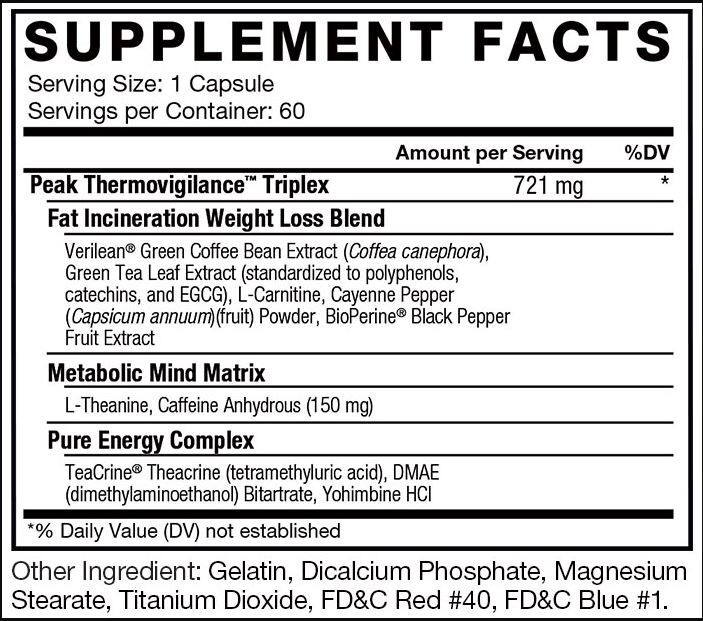 Force Factor LeanFire XT 60 Belly Fat Burner Supplement, Weight Loss Diet Pills