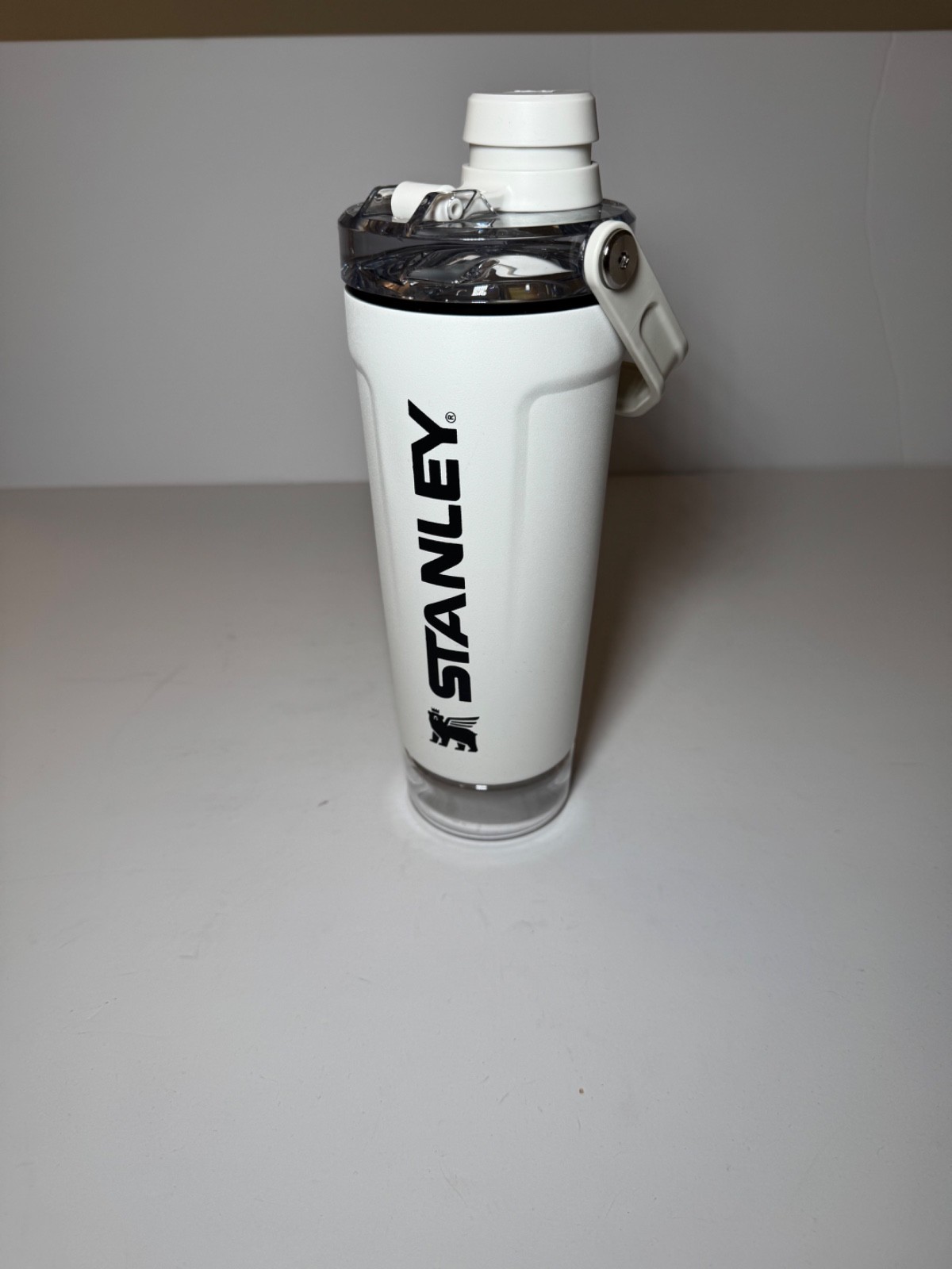 Stanley Protein Vitalize Shaker Bottle White Flip Top Insulated Tumbler Gym