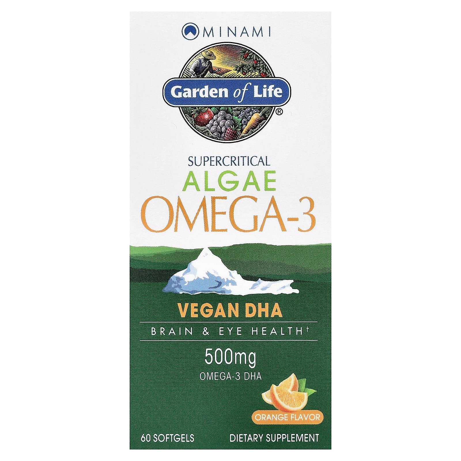 2 X Minami Nutrition, Garden of Life�, Algae Omega-3, Orange, 60 Softgels