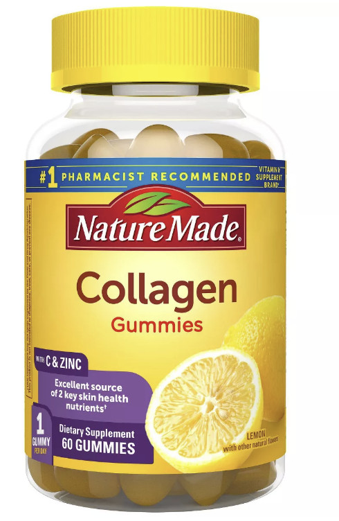 Nature Made Collagen Gummies with Vitamin C, Zinc & Biotin Gummy Supplement 60