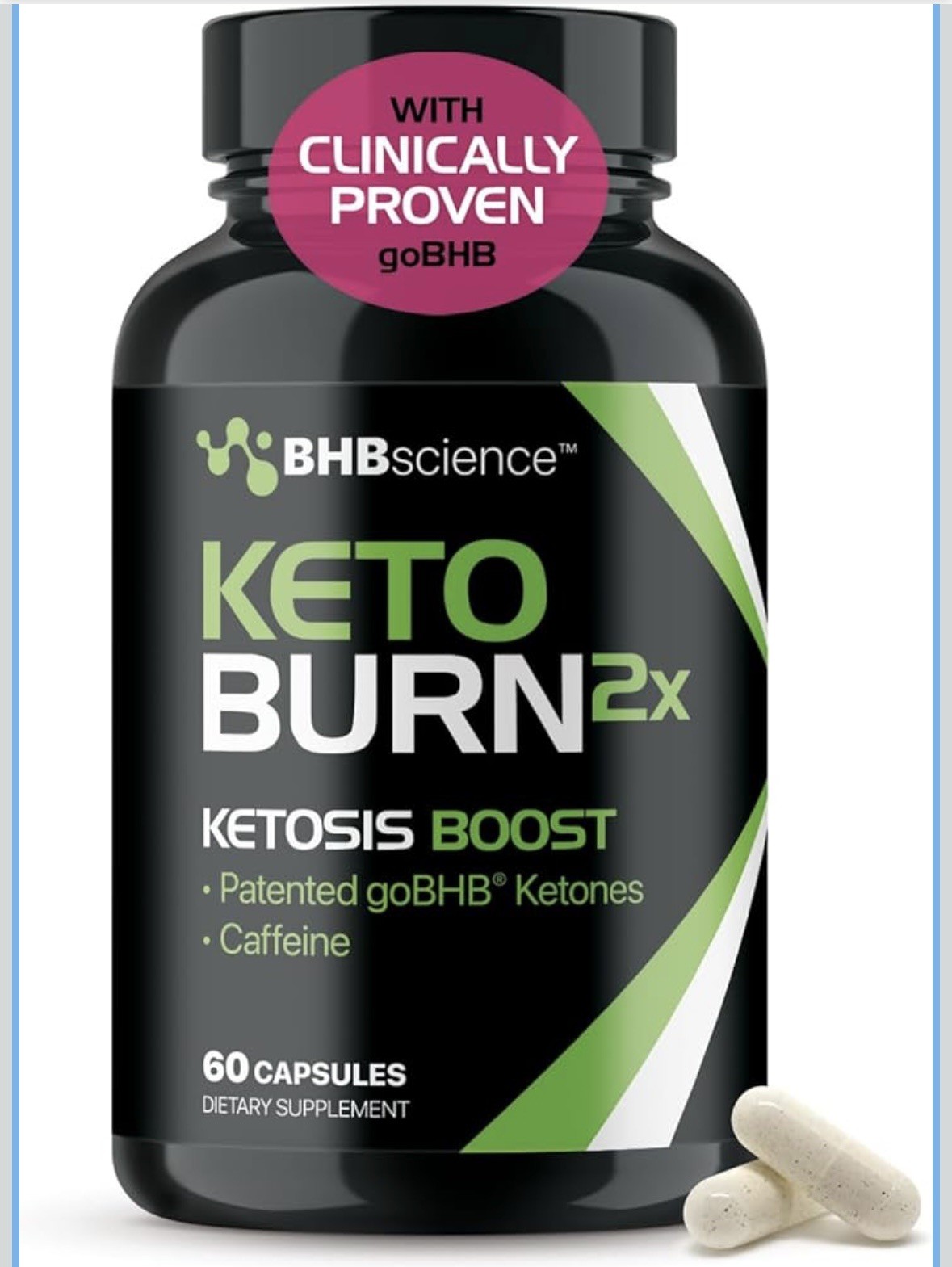 BHB Science Keto Burnx2- Ketosis Boost, 60 Capsules