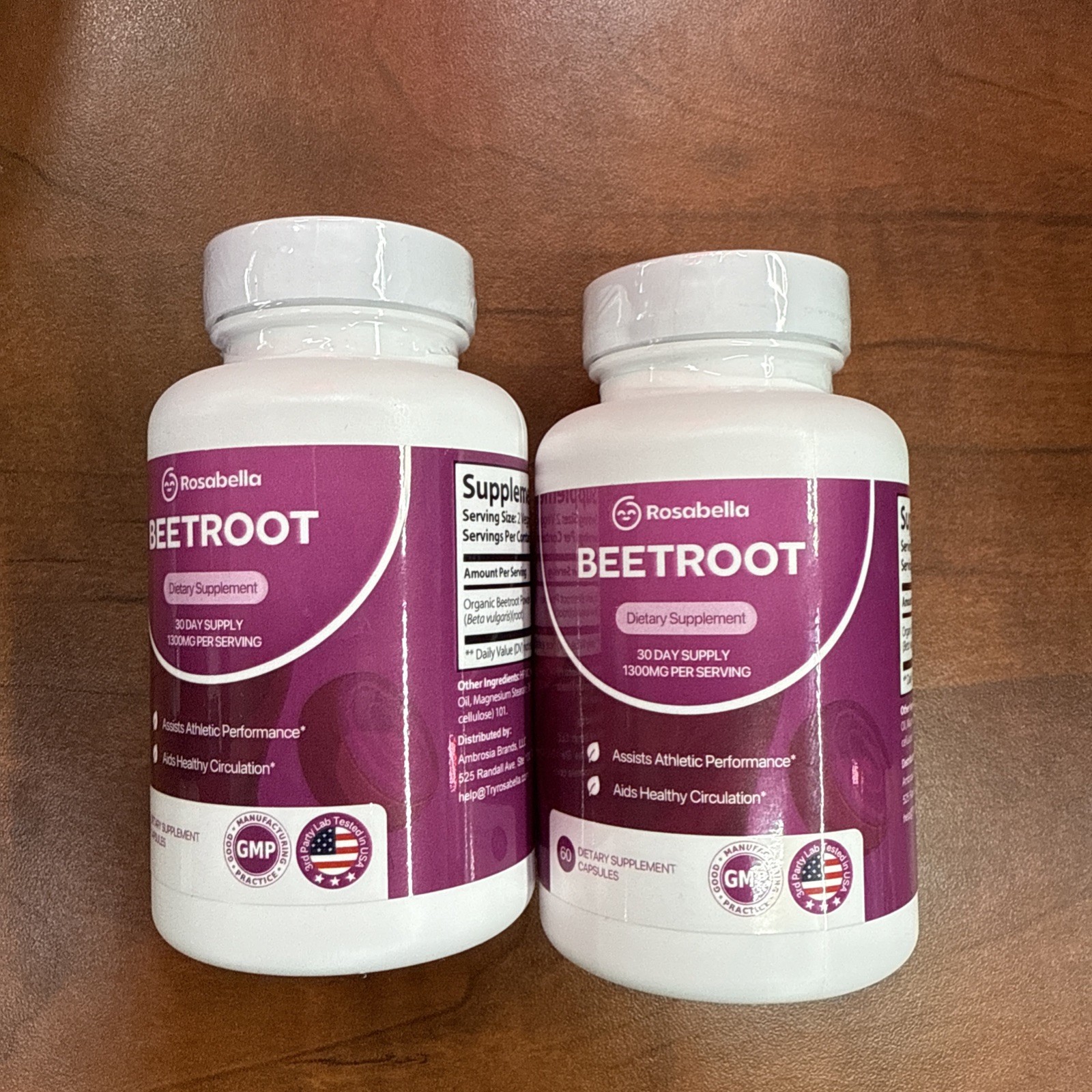 Rosabella Organic BeetRoot 60 Capsules Dietary Supplement EXP. 03/2028 – 2 PACK