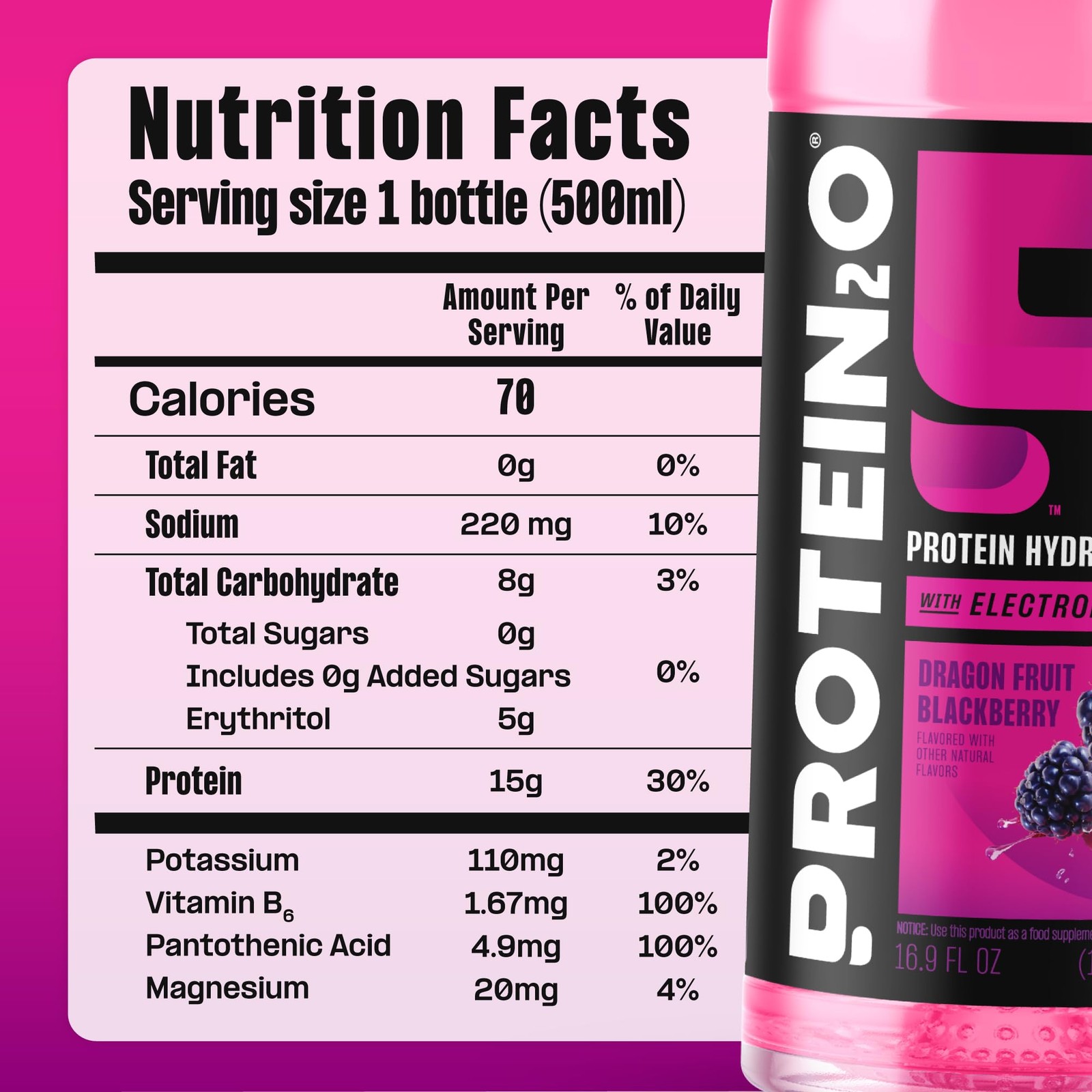Protein2o Hydration Drink 2in1 Liquid Clear Whey Protein Isolate and Electro…
