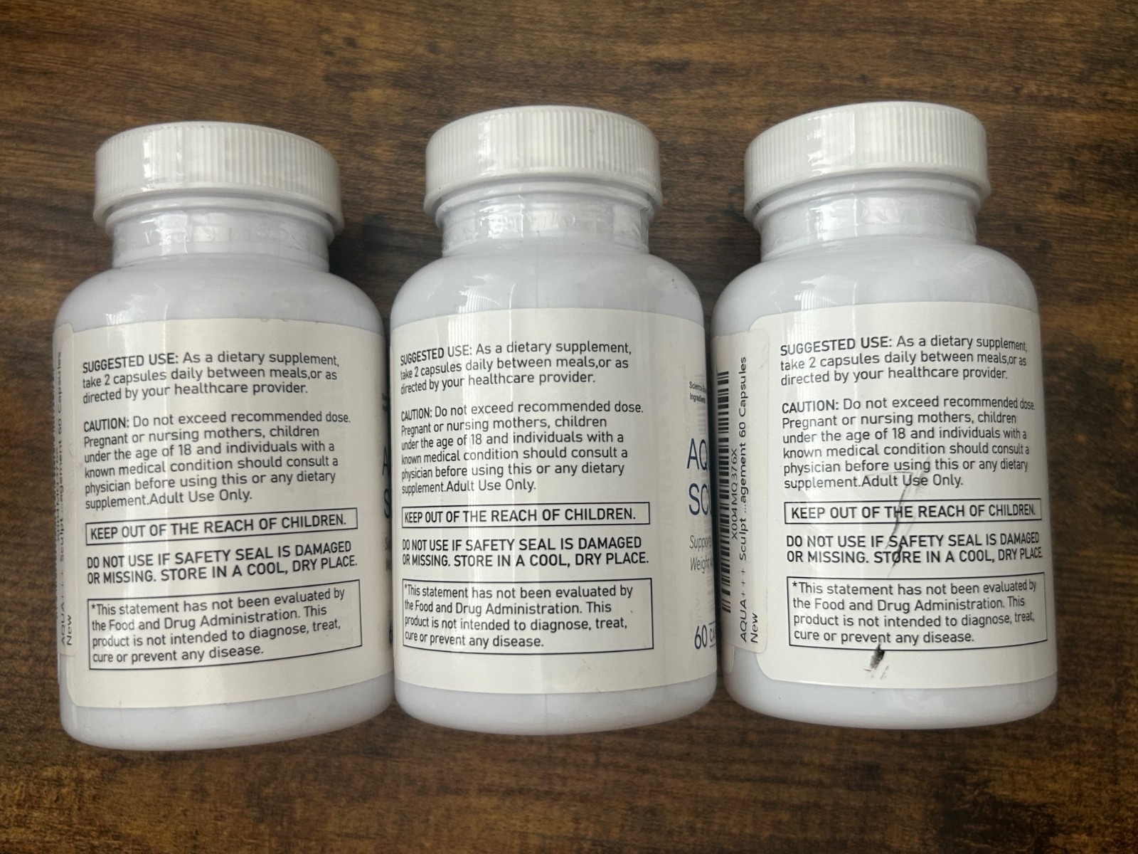 Aqua Sculpt Advanced Weight Loss Support Aquasculpt 60 EACH 3 Pack Exp 3/27