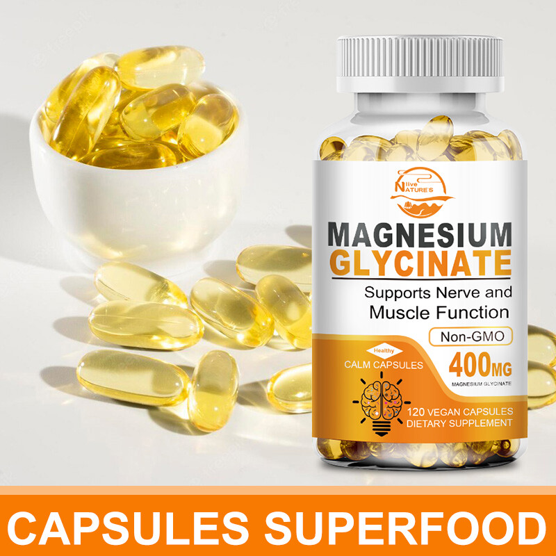 400MG Magnesium Glycinate High Absorption,Improved Sleep,Stress & Anxiety Relief