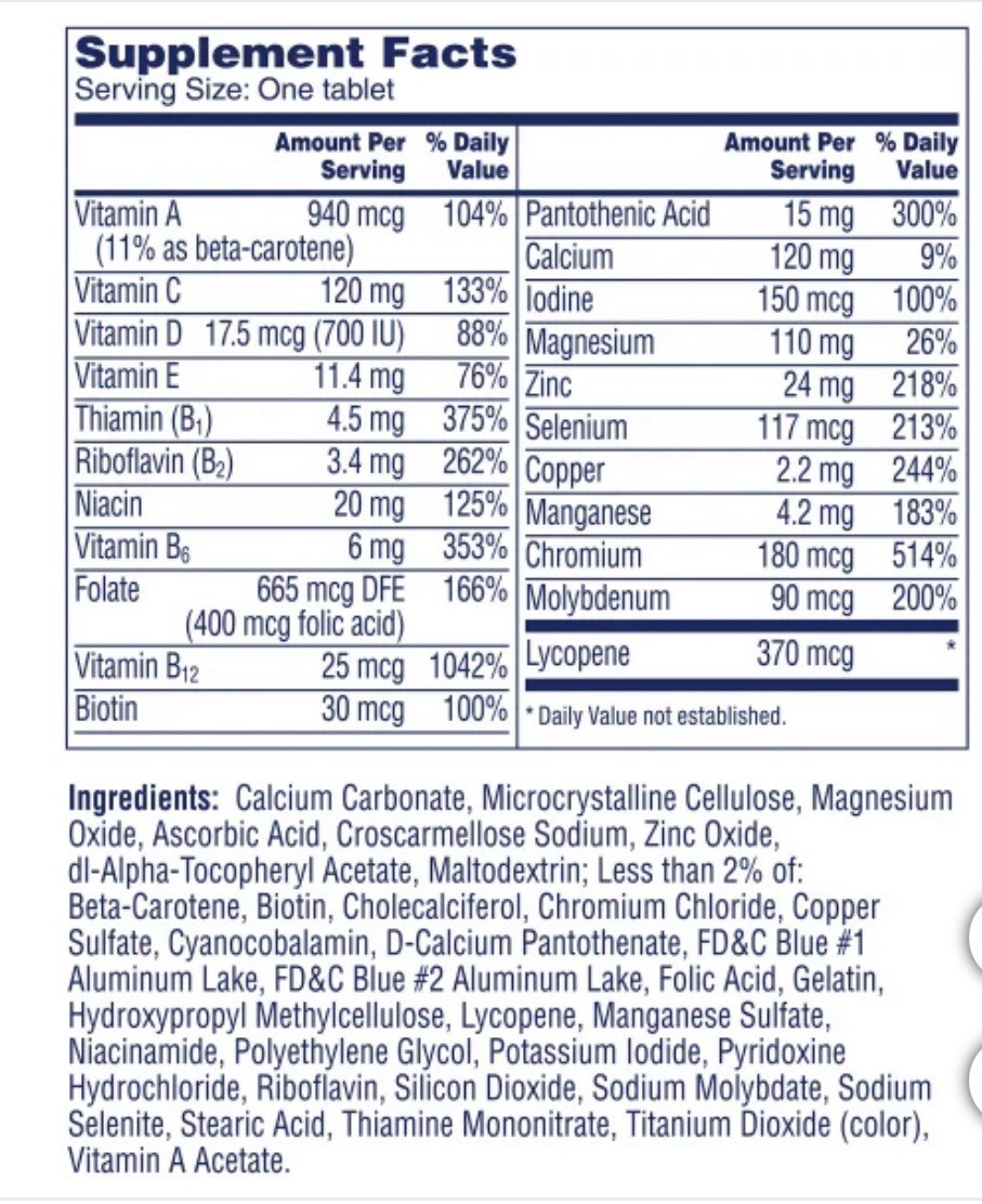 300 Tablets One A Day Men’s 50+ Multivitamin Exp 08/2026
