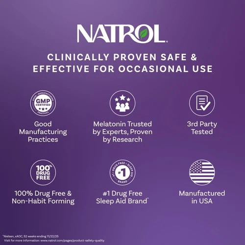Natrol® Melatonin Gummies, Sleep Support for Adults, Strawberry Flavor, 5 mg, 60