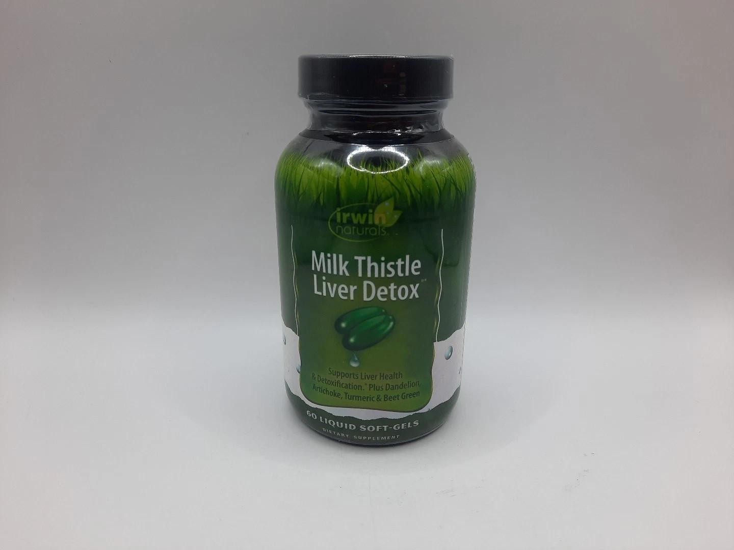 Irwin Naturals Milk Thistle Liver Detox Supplement 60 Count Exp. 11/2026+