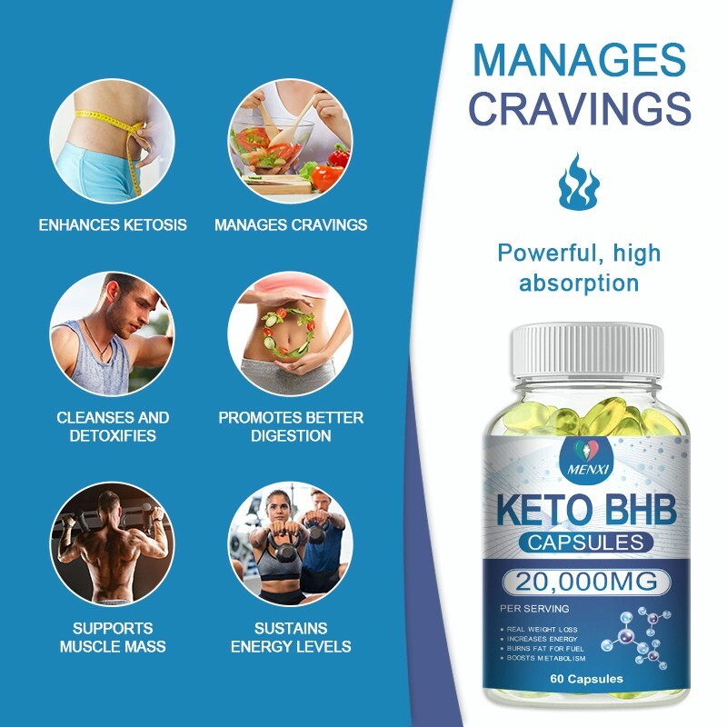 6 X KETO BHB 1200mg PURE Ketone FAT BURNER Weight Loss Diet Pills Ketosis