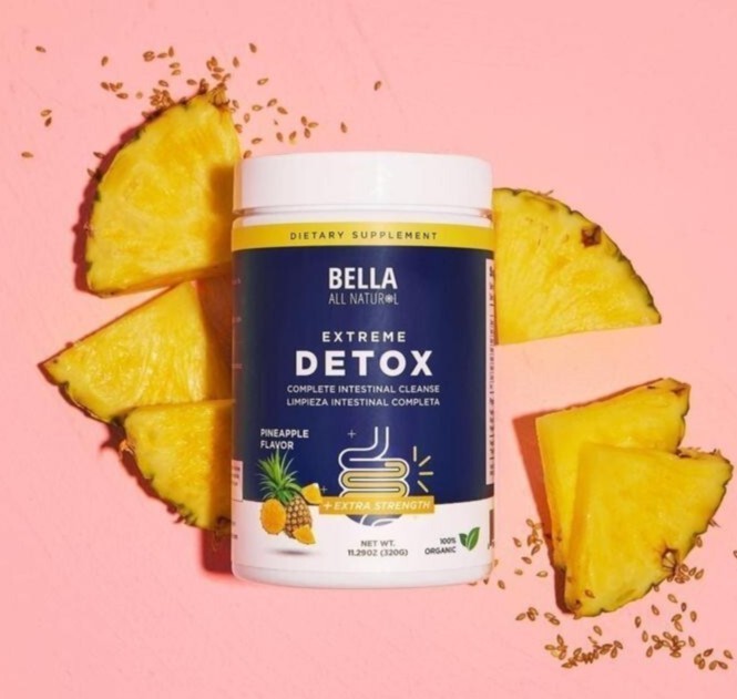 Bella All 100% Natural Extreme Detox Powder – Pineapple Flavor, 100% Organic