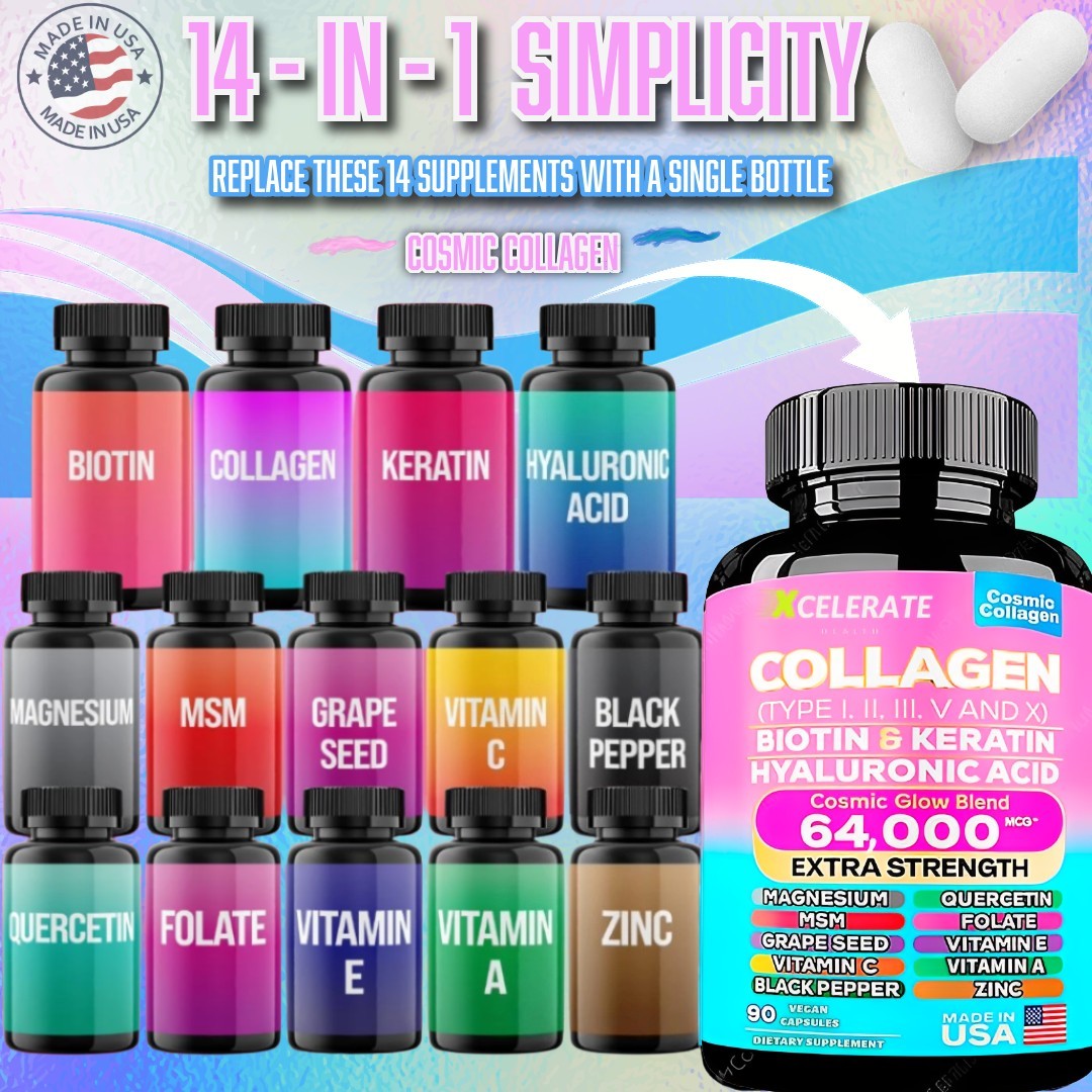 Vital Glow blend Collagen Peptides Biotin Keratin MSM Vitamin A C Zinc Magnesium