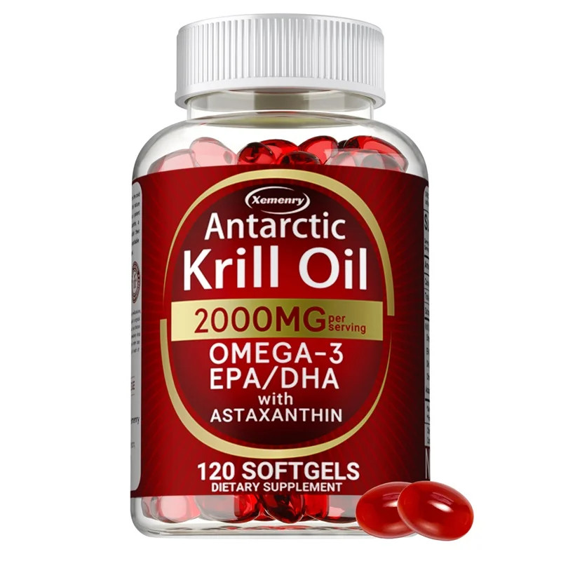 Antarctic Krill Oil 120pcs -Antioxidant, Bone, Joint, Brain & Eye Health Support