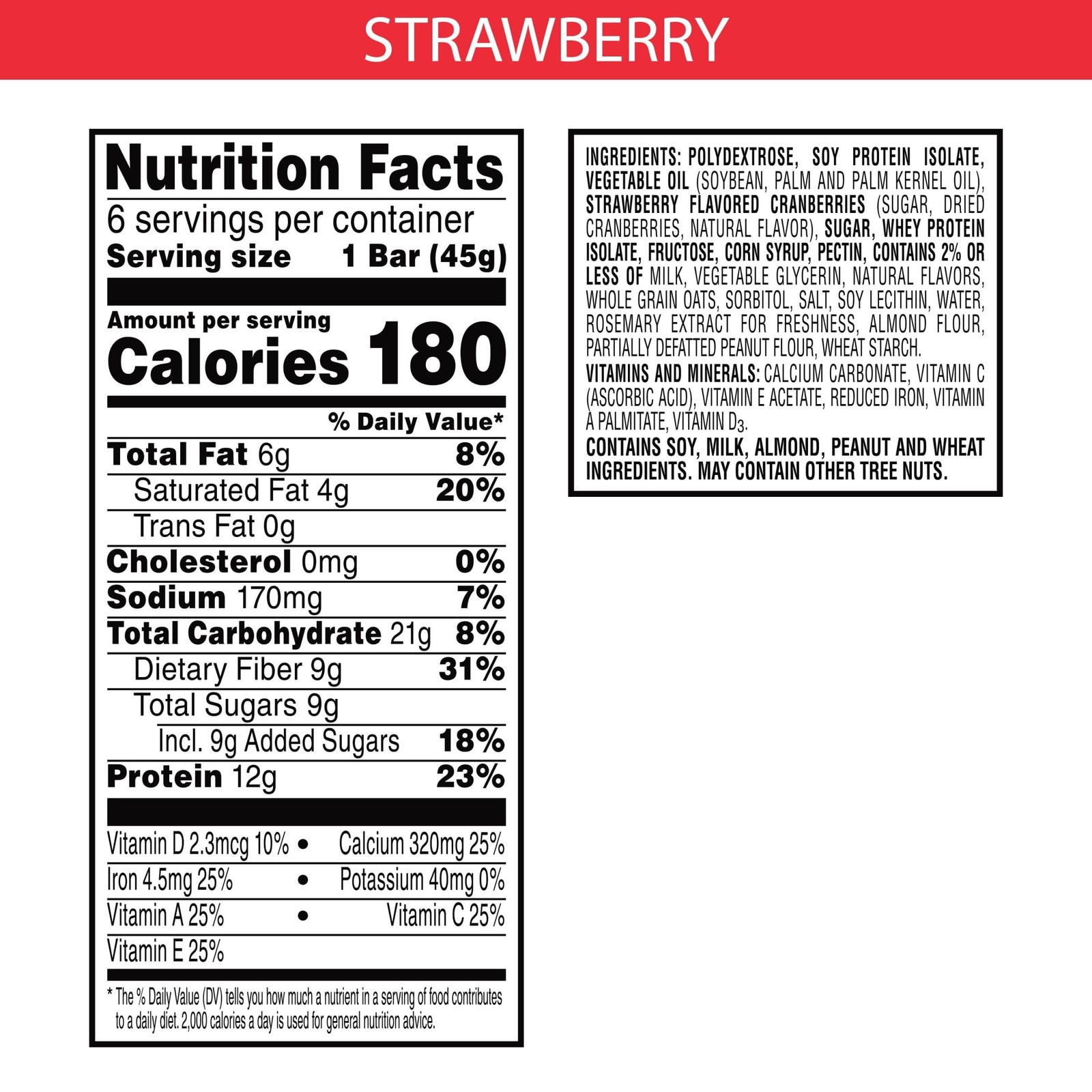Kellogg’s Special K Strawberry Protein Meal Bars 6 Count 12G Protein Snack
