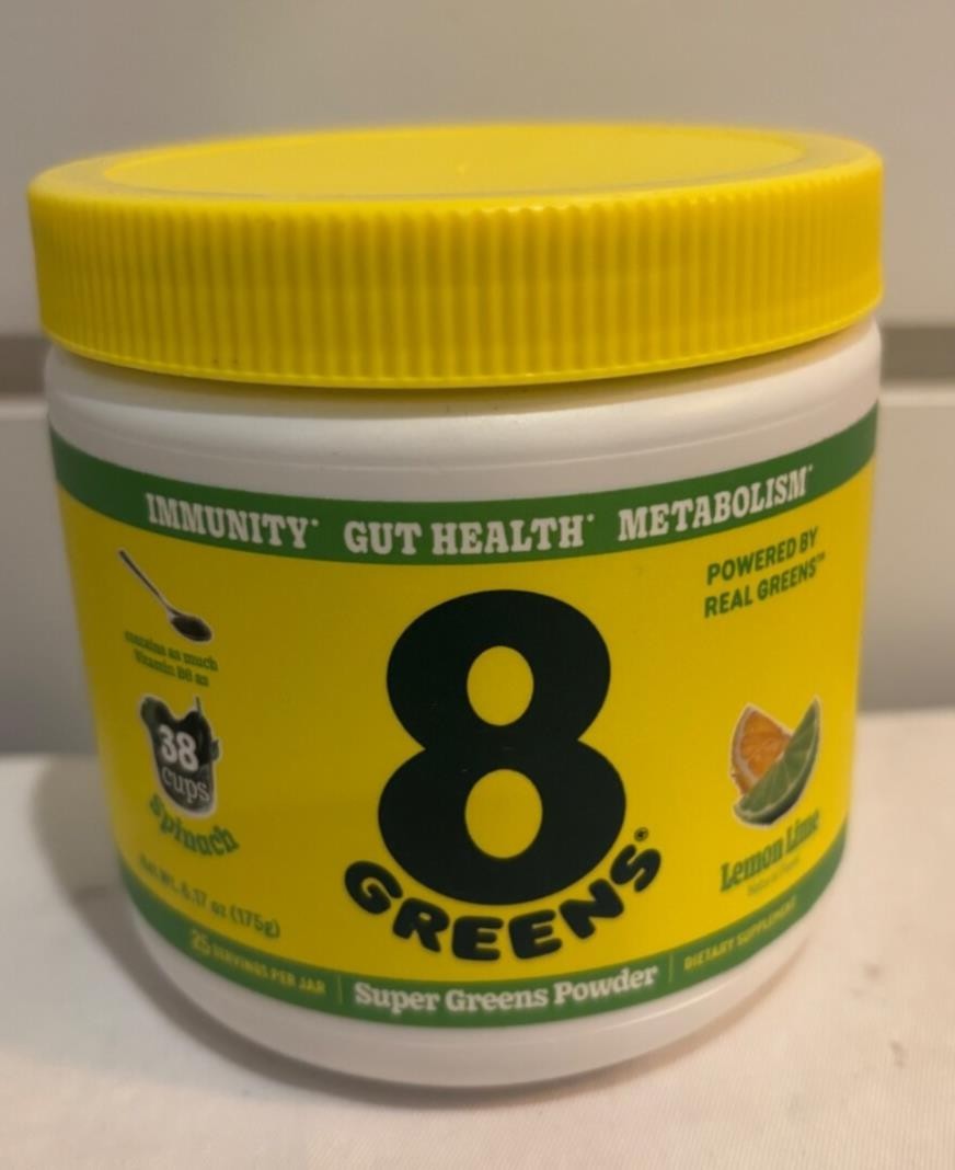 8Greens Super Powder Made From Real Greens 25 Servings 6.17 oz Bb exp. 07/26