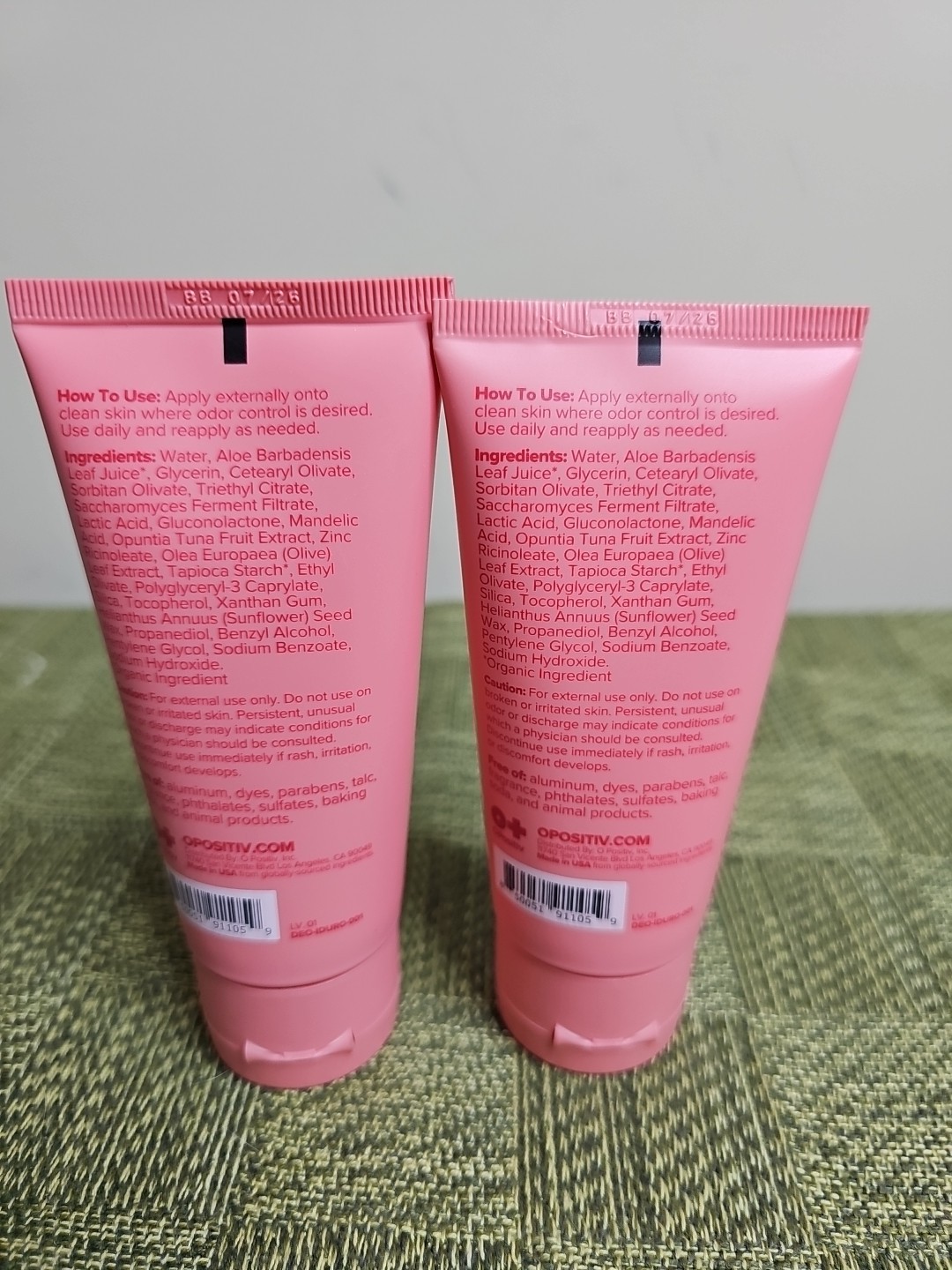 2 PACK O Positiv URO Intimate Whole Body Deodorant Cream – Dermatologist Tested