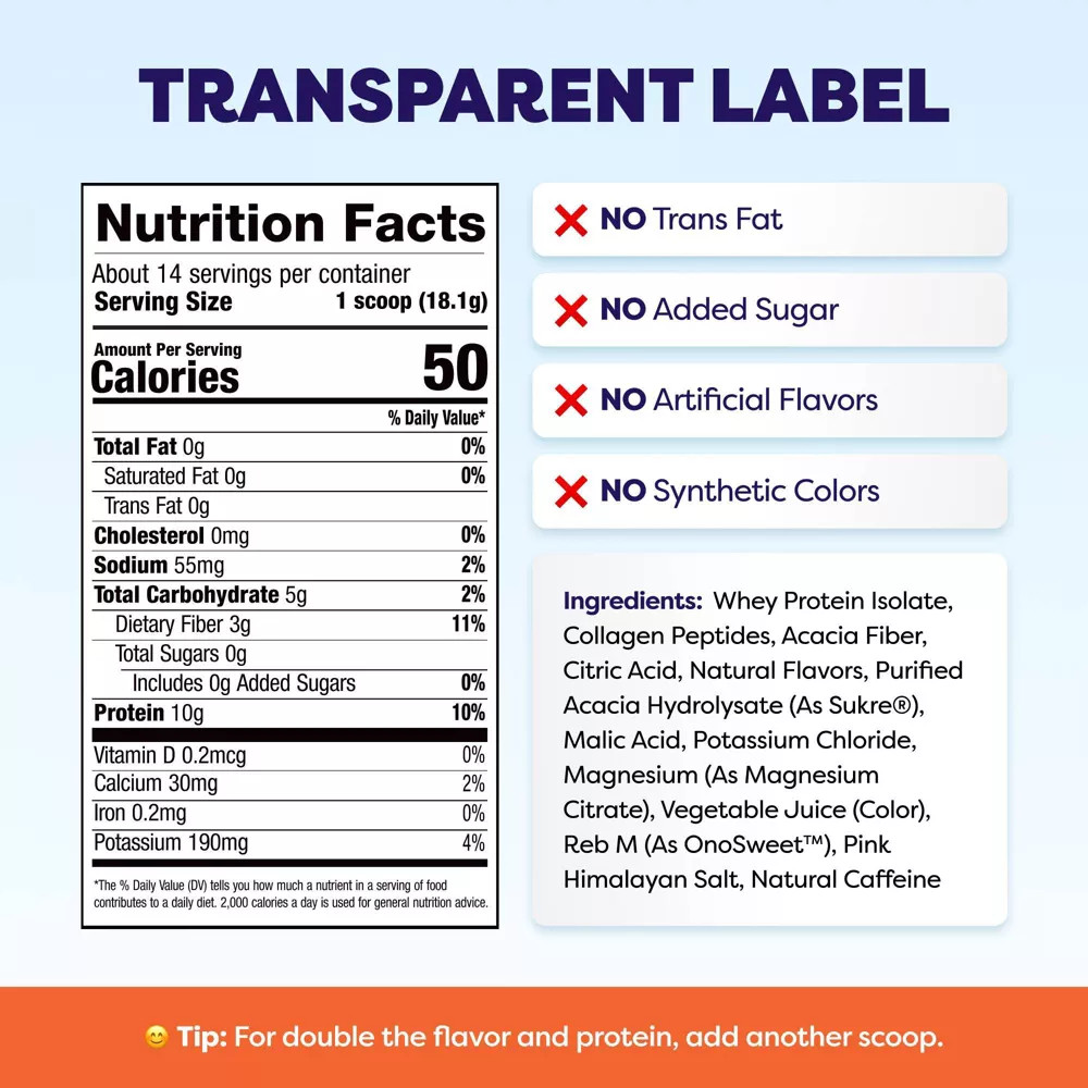 Javvy Clear Protein Refresher Variety Pack 3 Flavors 10g Protein 0g Sugar