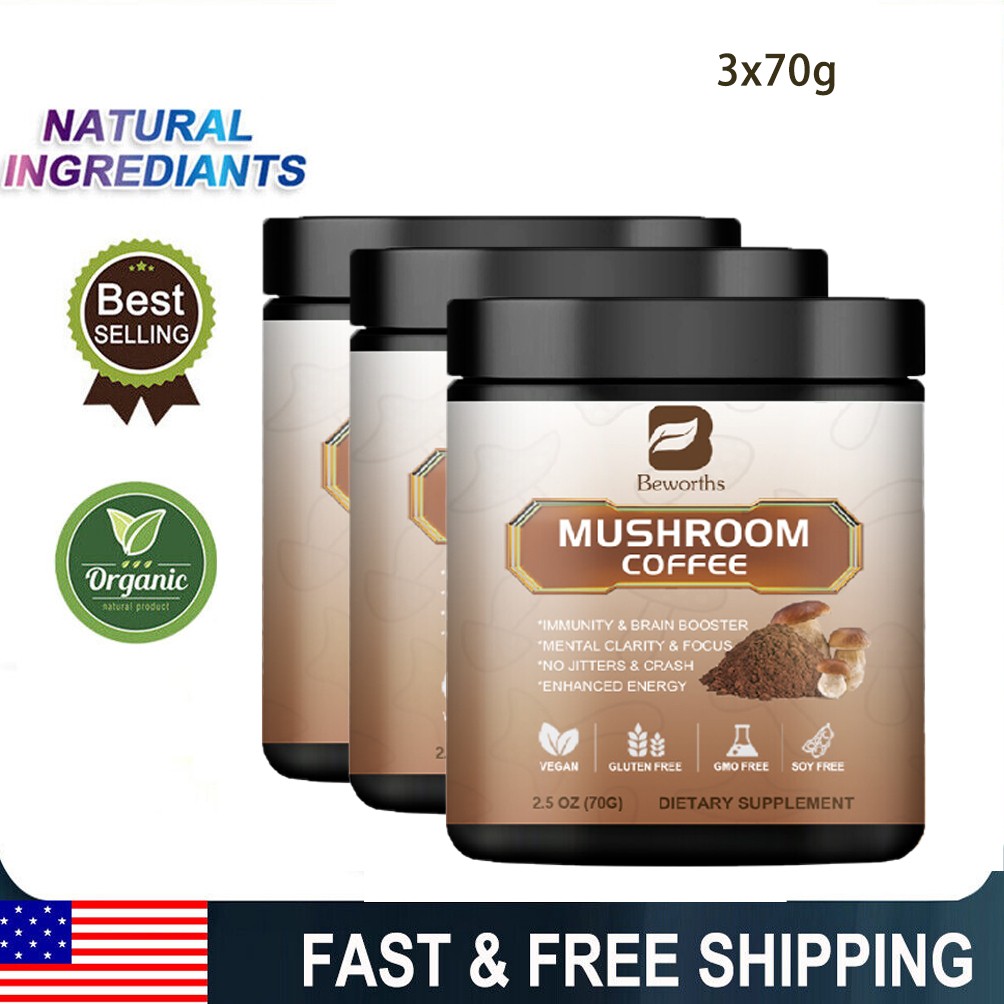 210g Mushroom Coffee Instant Mushroom Coffee Powder Brain & Immune Boost