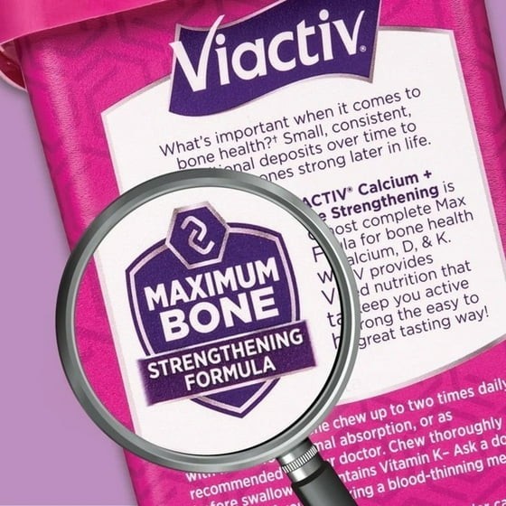 Viactiv Calcium + Vitamin D3 Supplement Soft Chews, Caramel,Calcium for Bone Hea