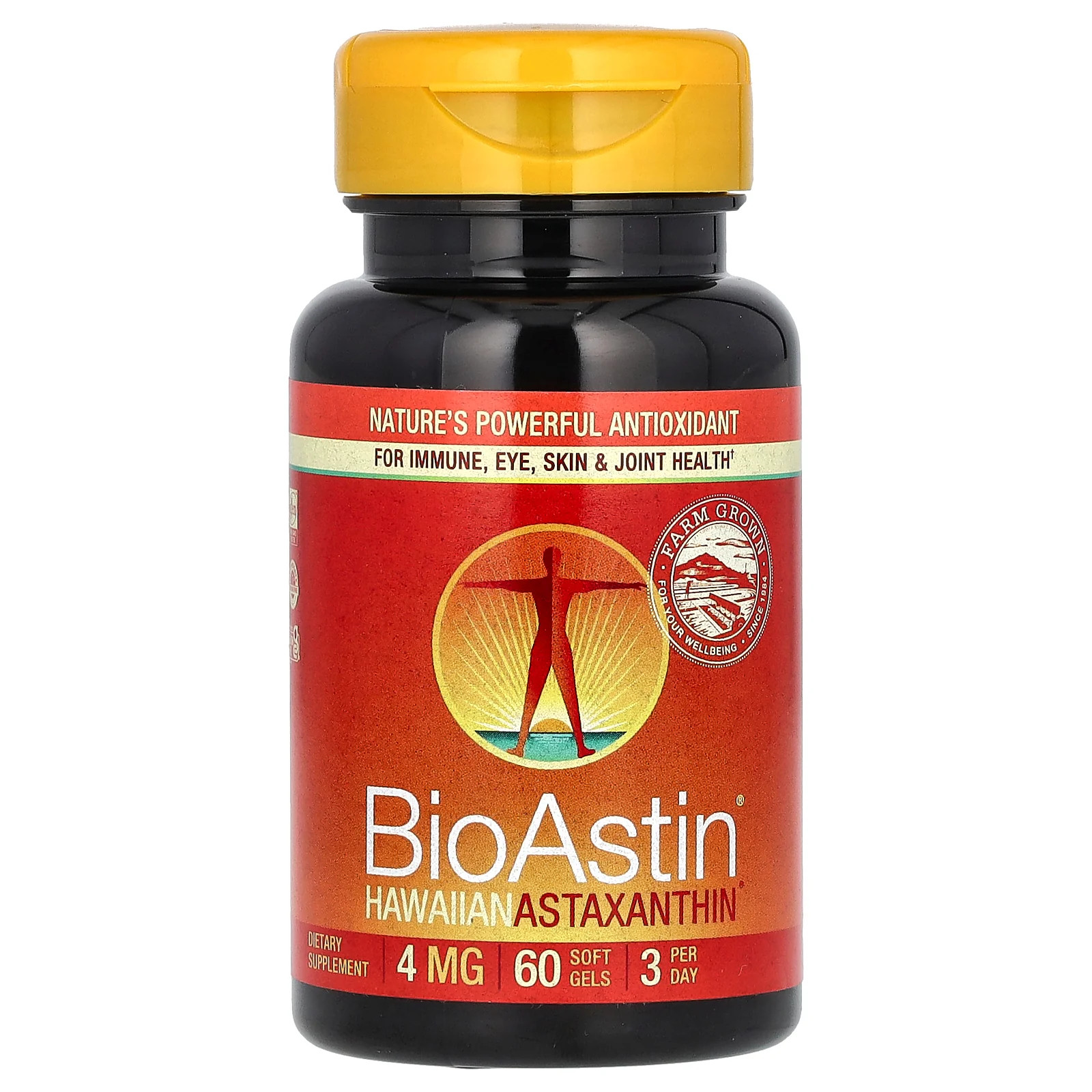2 X Nutrex Hawaii, BioAstin�, Hawaiian Astaxanthin, 4 mg, 60 Soft Gels