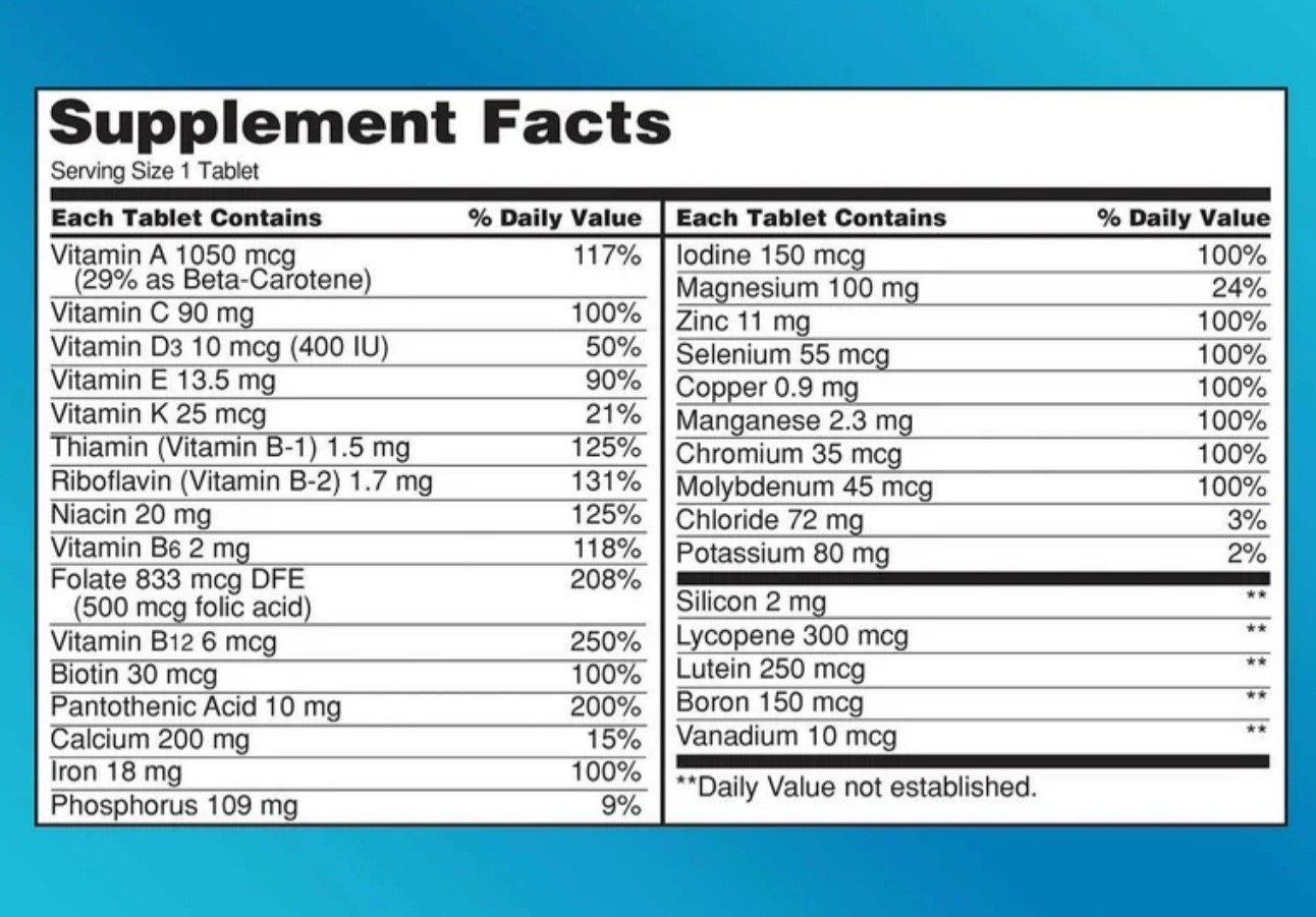 Kirkland Daily Multi, 500 Tablets, Multivitamin, With Calcium & Vitamin D, – USP