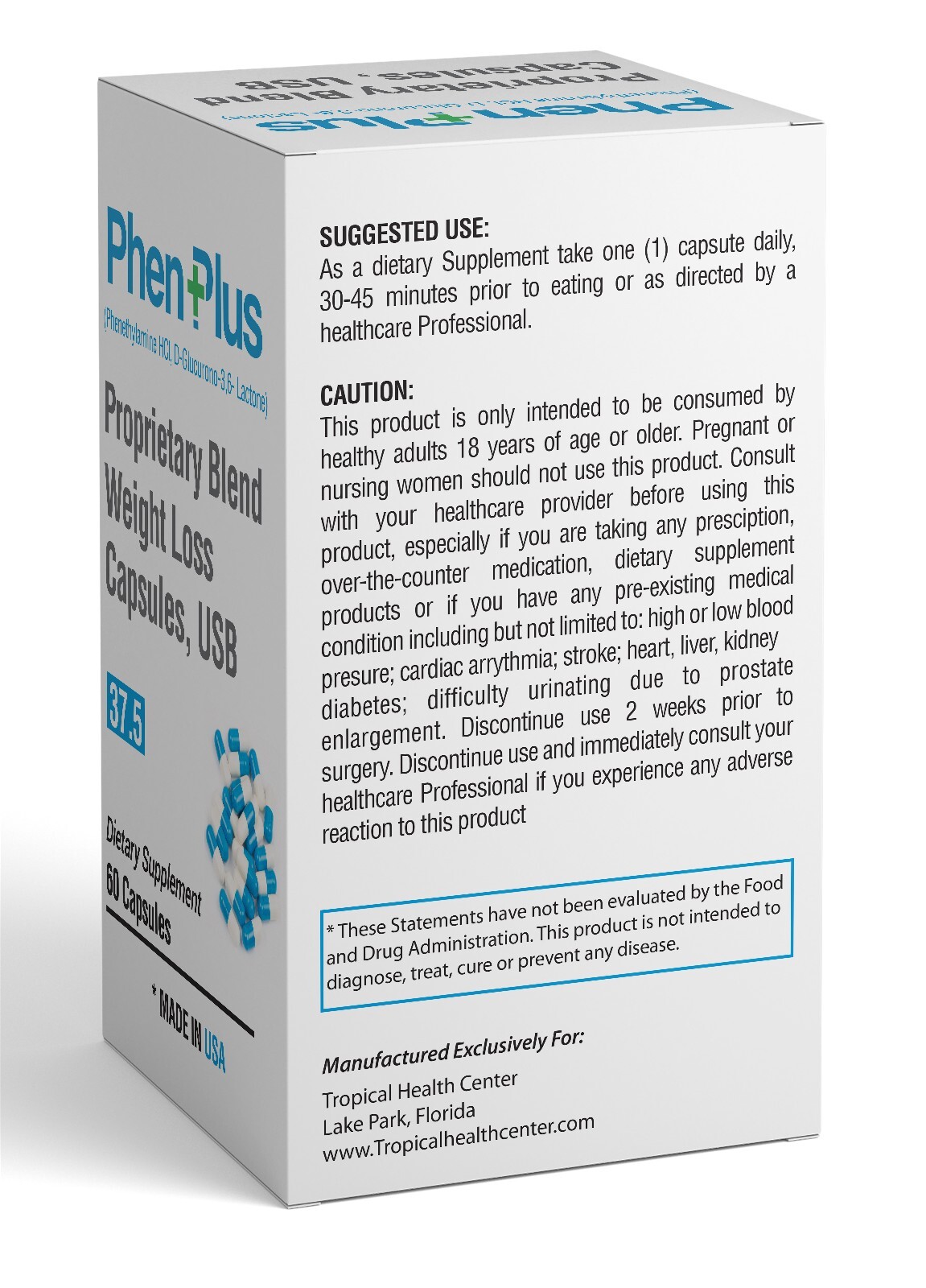 PhenPlus 37.5 Max strenght fat burner weight loss appetite reducer